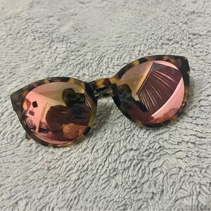 PHILLIP LIM Rose Gold Mirror Tortoise Round Sunglasses